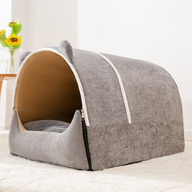 Removable Washable Enclosed Dog Kennel for Winter