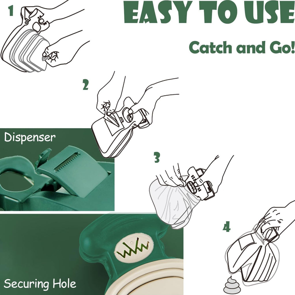 Portable Pooper Scooper with Waste Bag Dispenser