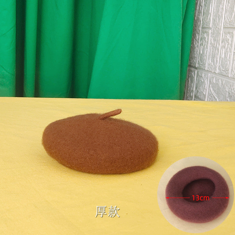 Ins Style Wool Beret for Pets - Dog and Cat Accessory