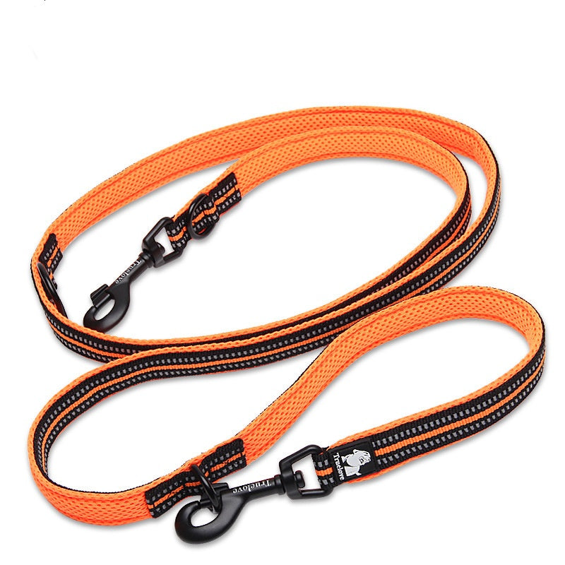 Reflective Double-Headed Pet Dog Crossbody Rope Chain