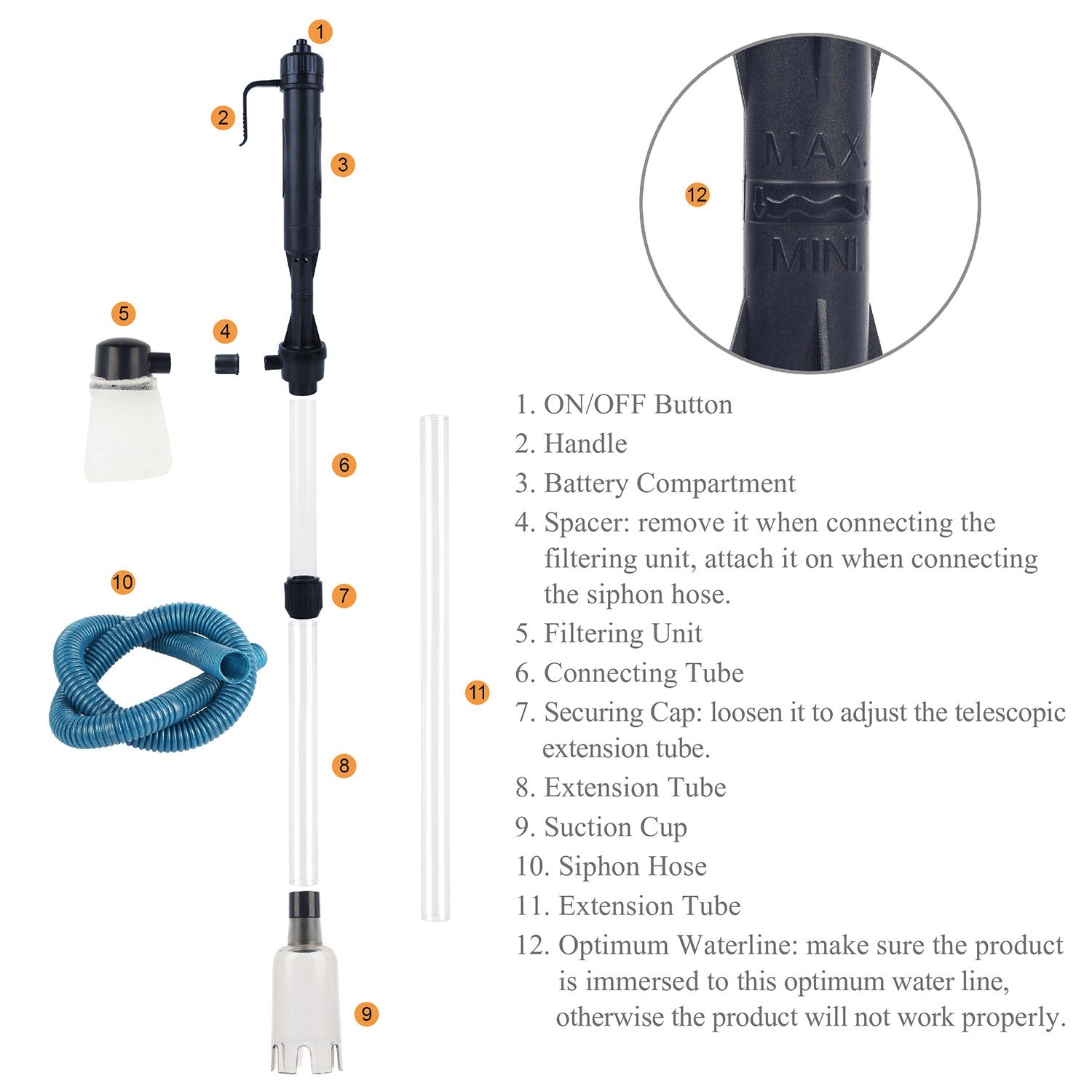 Battery Aquarium Gravel Cleaner