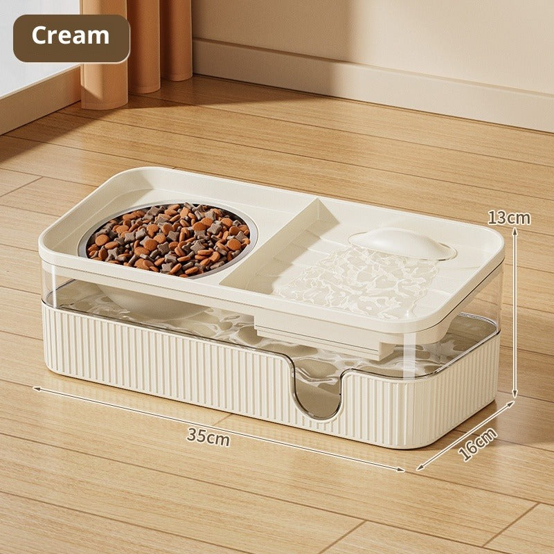 Large-capacity Cat Feeding & Drinking Dispenser