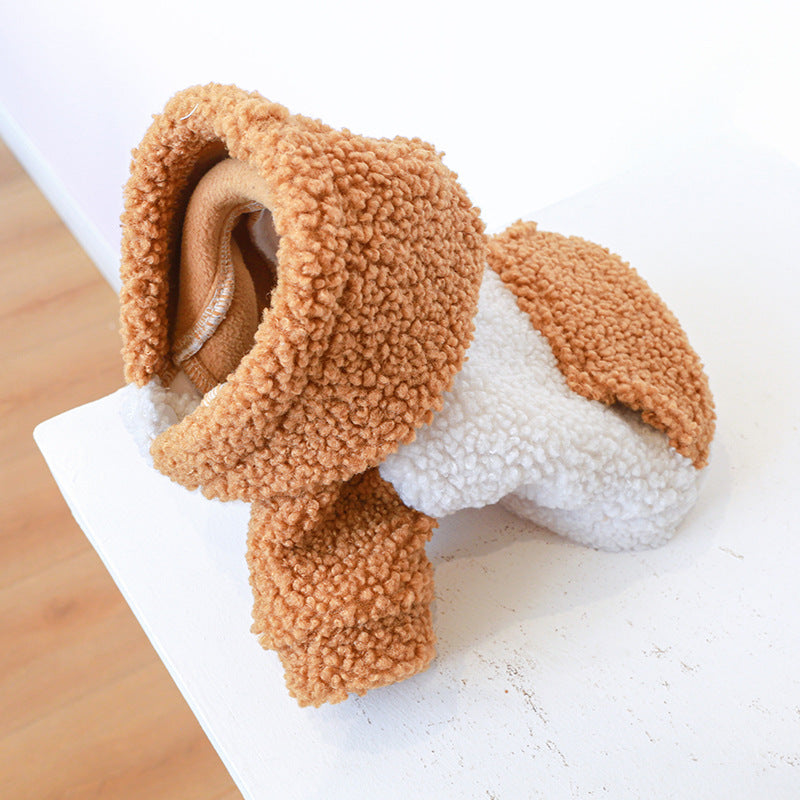 Warm Fleece Pet Hoodie for Fall and Winter