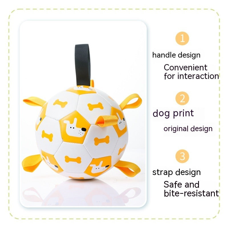 Dog Interactive Soccer Toy with Cute Prints