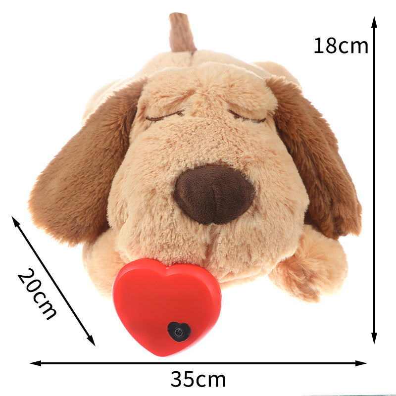 Pet Heartbeat Plush Dog Toy for Training and Comfort