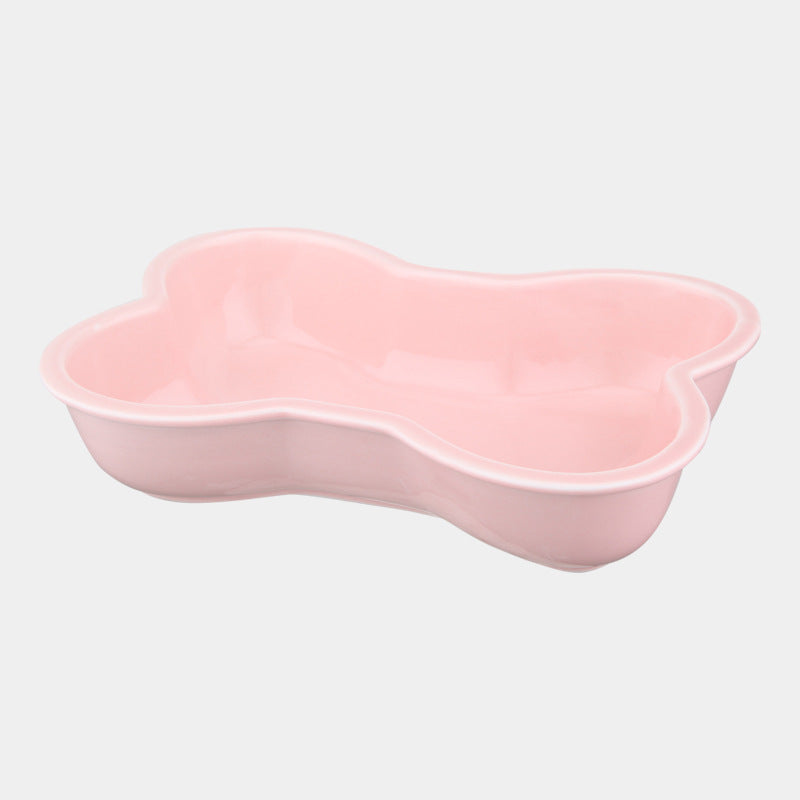 Large Anti-Tip Ceramic Pet Bowl for Cervical Support