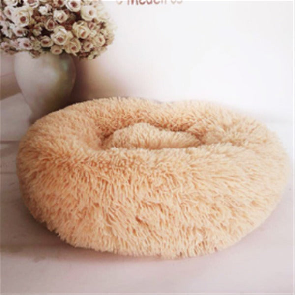 Round Plush Cat & Dog Bed