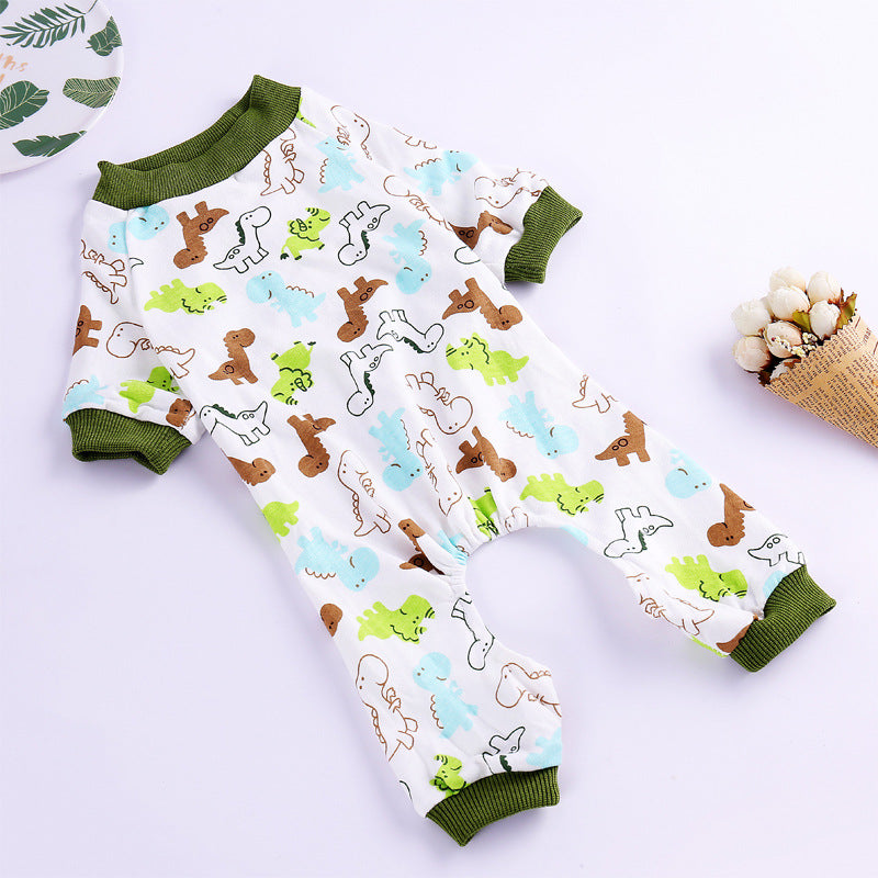 Comfortable Printed Pajamas for Four-Legged Pets