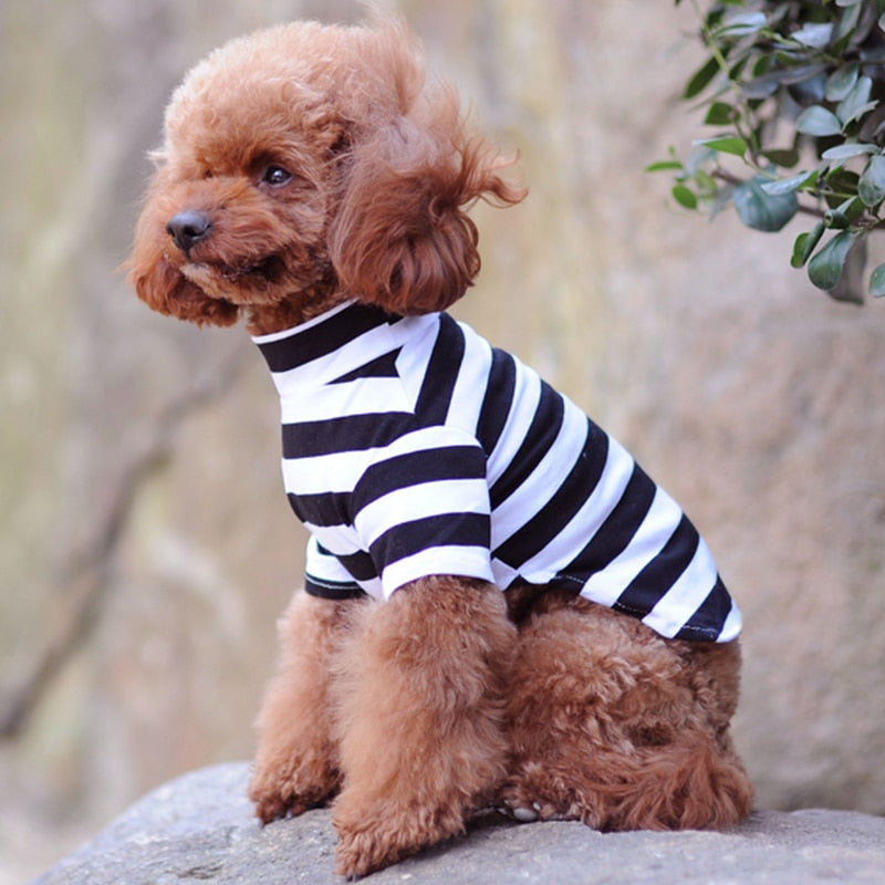 Striped Pet Tank Top for Small Dogs and Cats