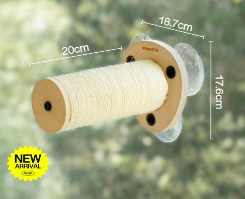Cat Wall Mounted Scratch Tree with Hammock and Perch