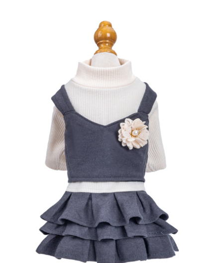 Korean Woolen Princess Dress for Teddy Dog