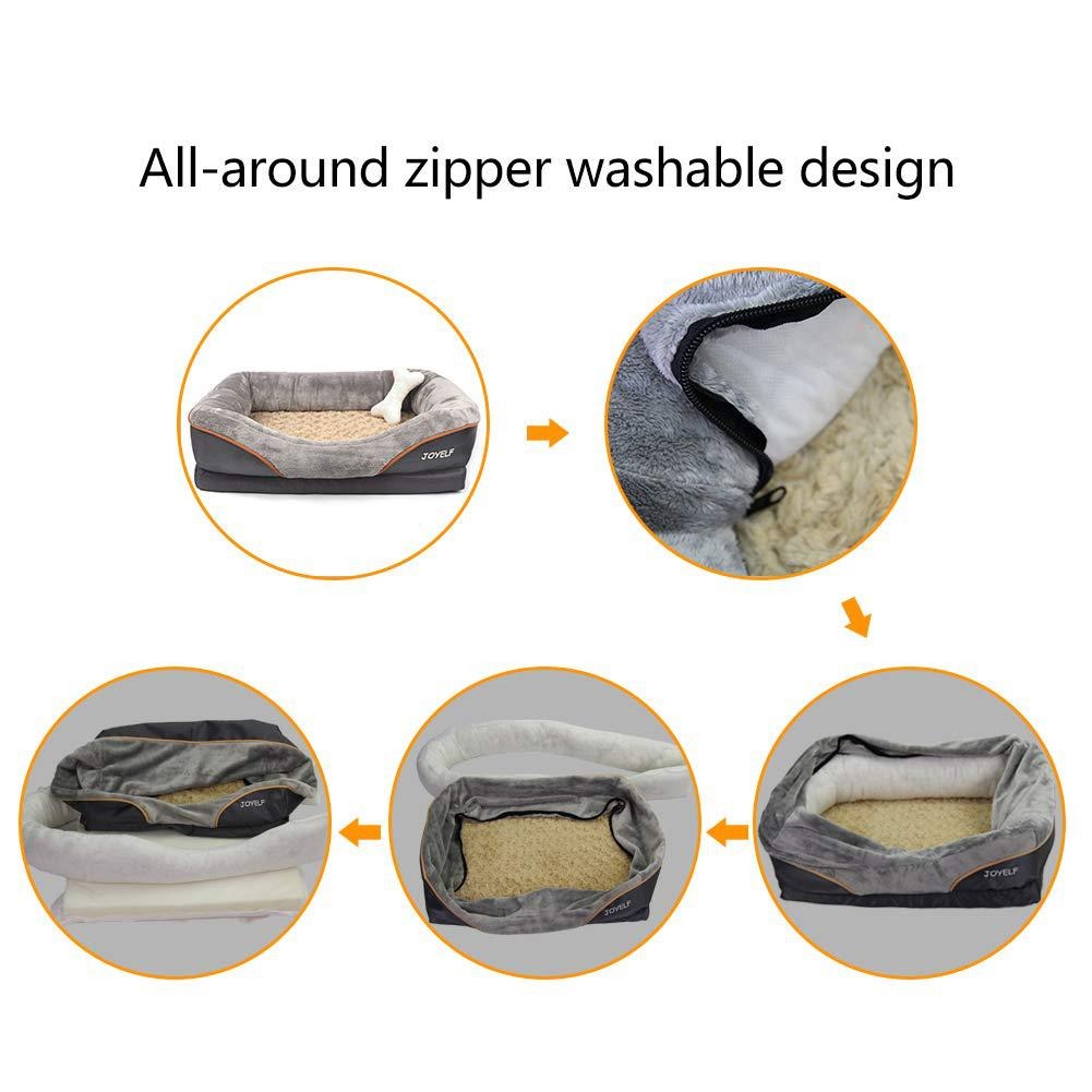Two-Tone Four-Sided Pet Sofa Bed