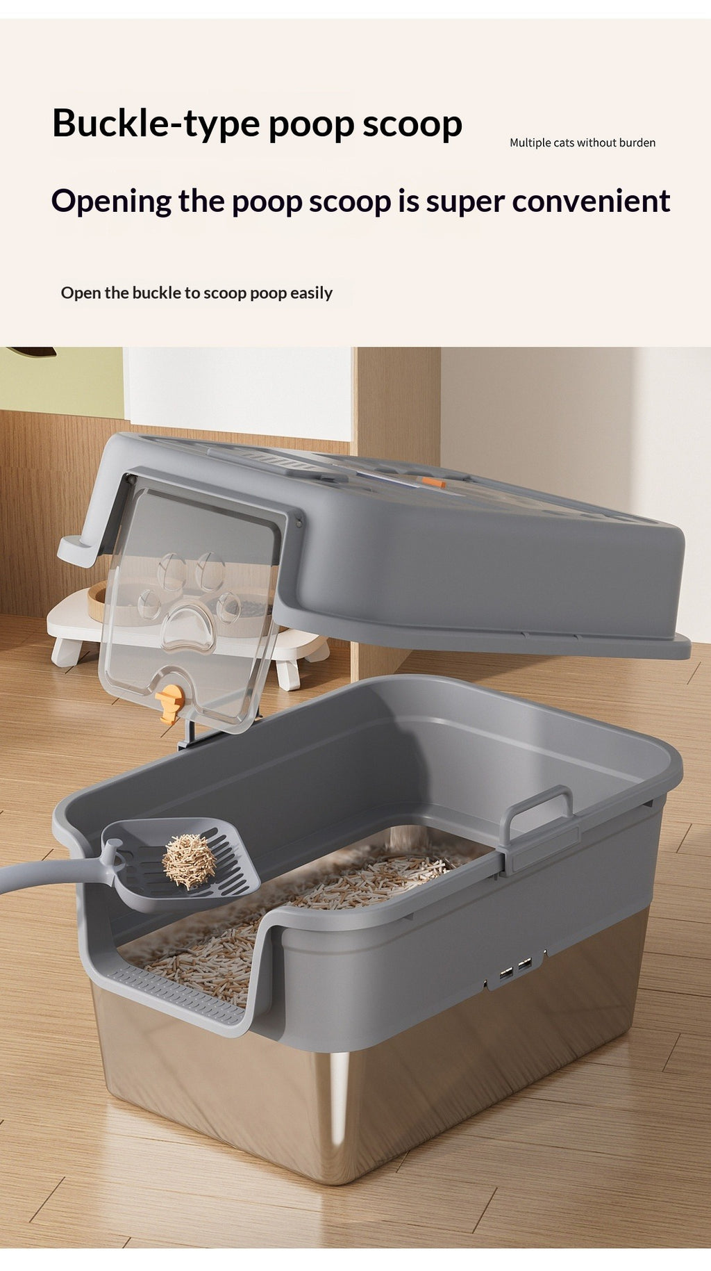 Odor Proof Fully Enclosed Cat Litter Box