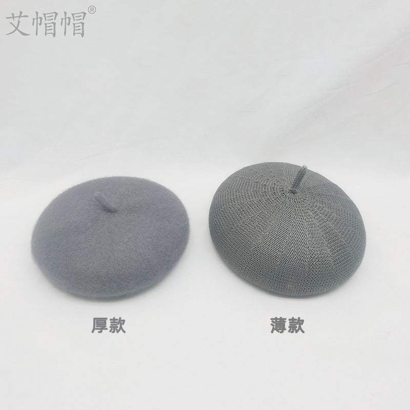 Ins Style Wool Beret for Pets - Dog and Cat Accessory