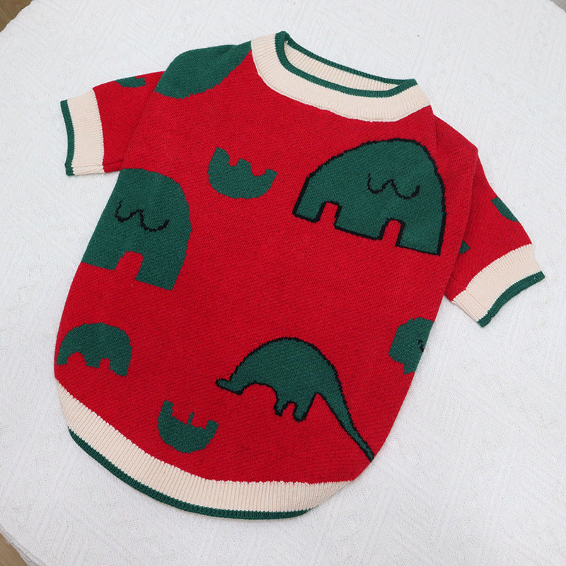 Cartoon Elephant Sweater for Short Fat Dogs