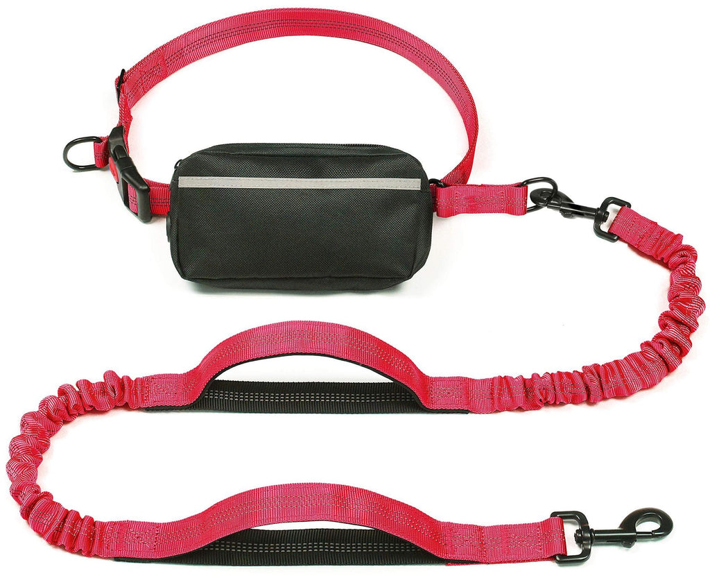 Reflective Hands-Free Dog Leash with Waist Pack