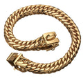 Gold Stainless Steel Dog Collar and Leash Set (17mm)