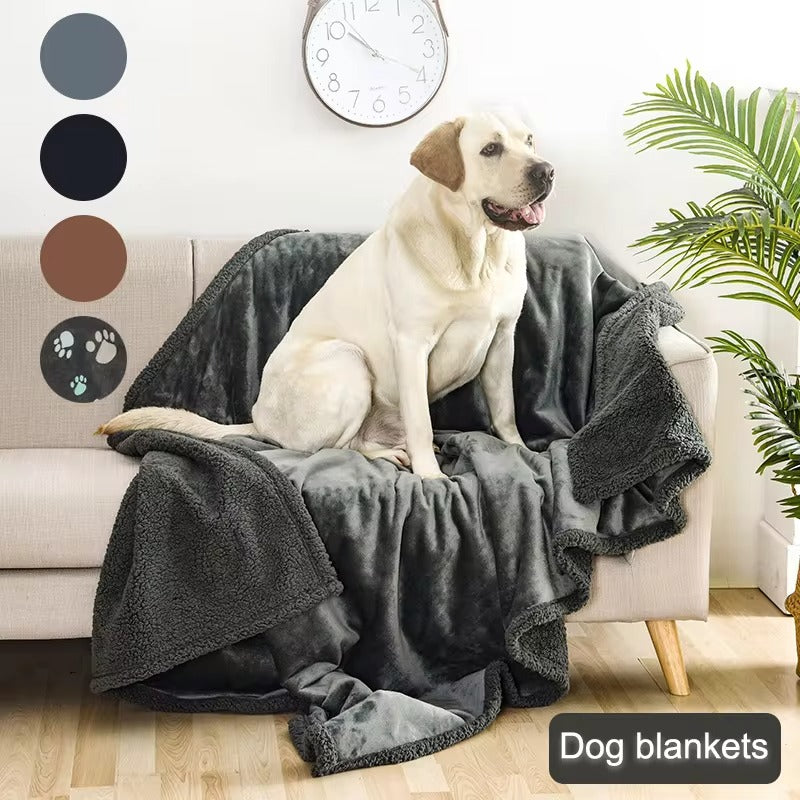 Sherpa Flannel Waterproof Pet Blanket