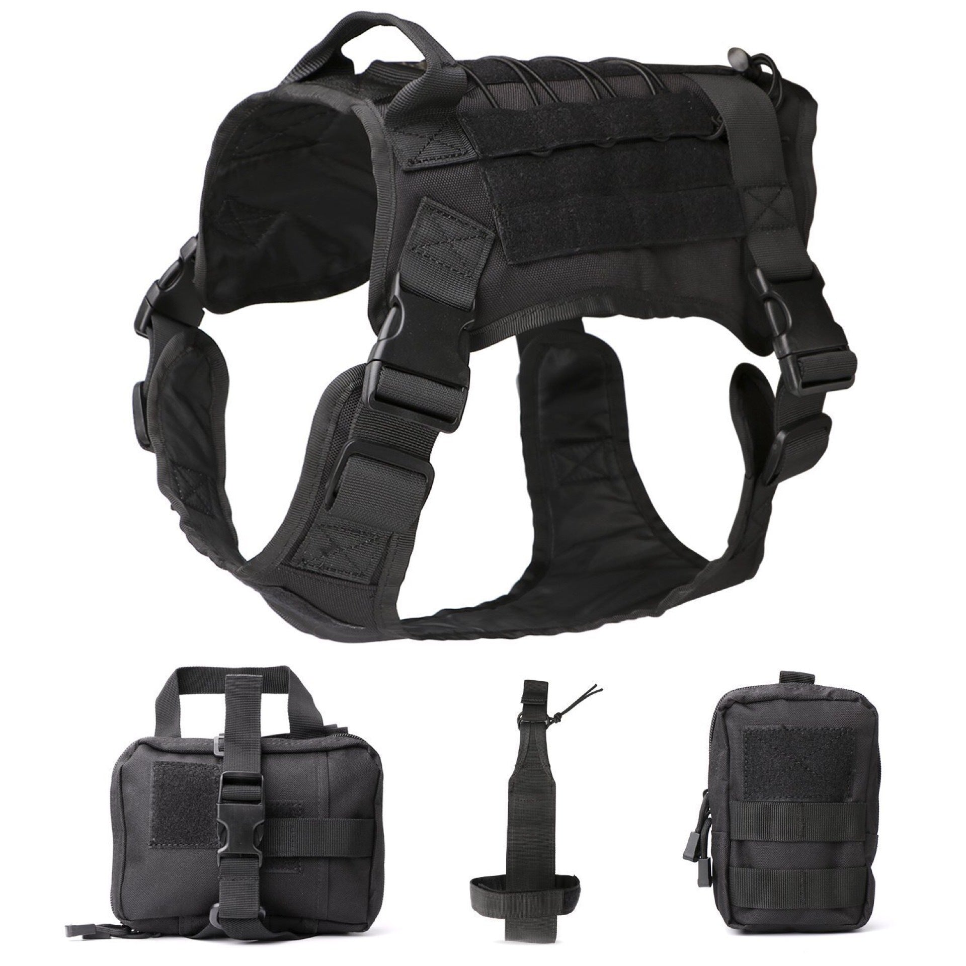 Tactical Dog Vest with Rope Rescue Accessory Kit