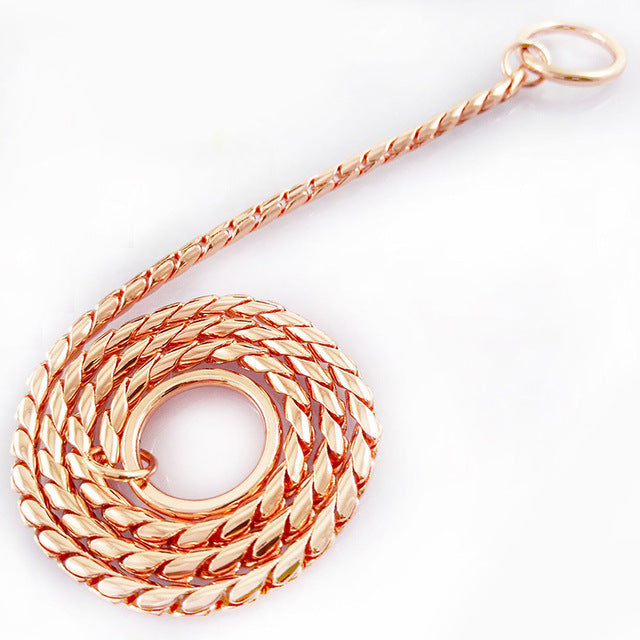 Gold Stainless Steel Snake Chain for Dogs (Medium to Large)