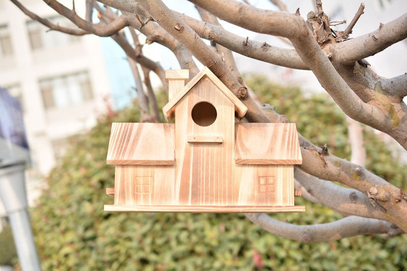 Small Wooden Hanging Bird Nest