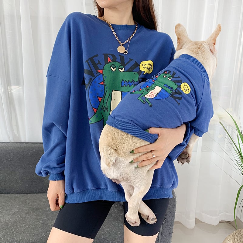 Printed Dog Clothes for Pet Parent and Child Matching