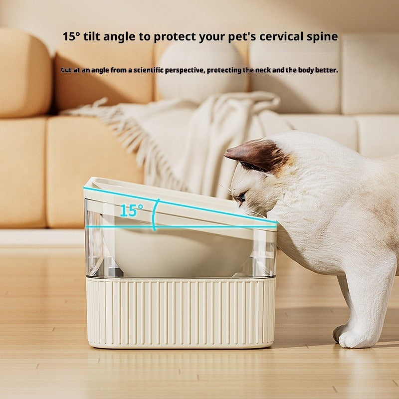 Large-capacity Cat Feeding & Drinking Dispenser