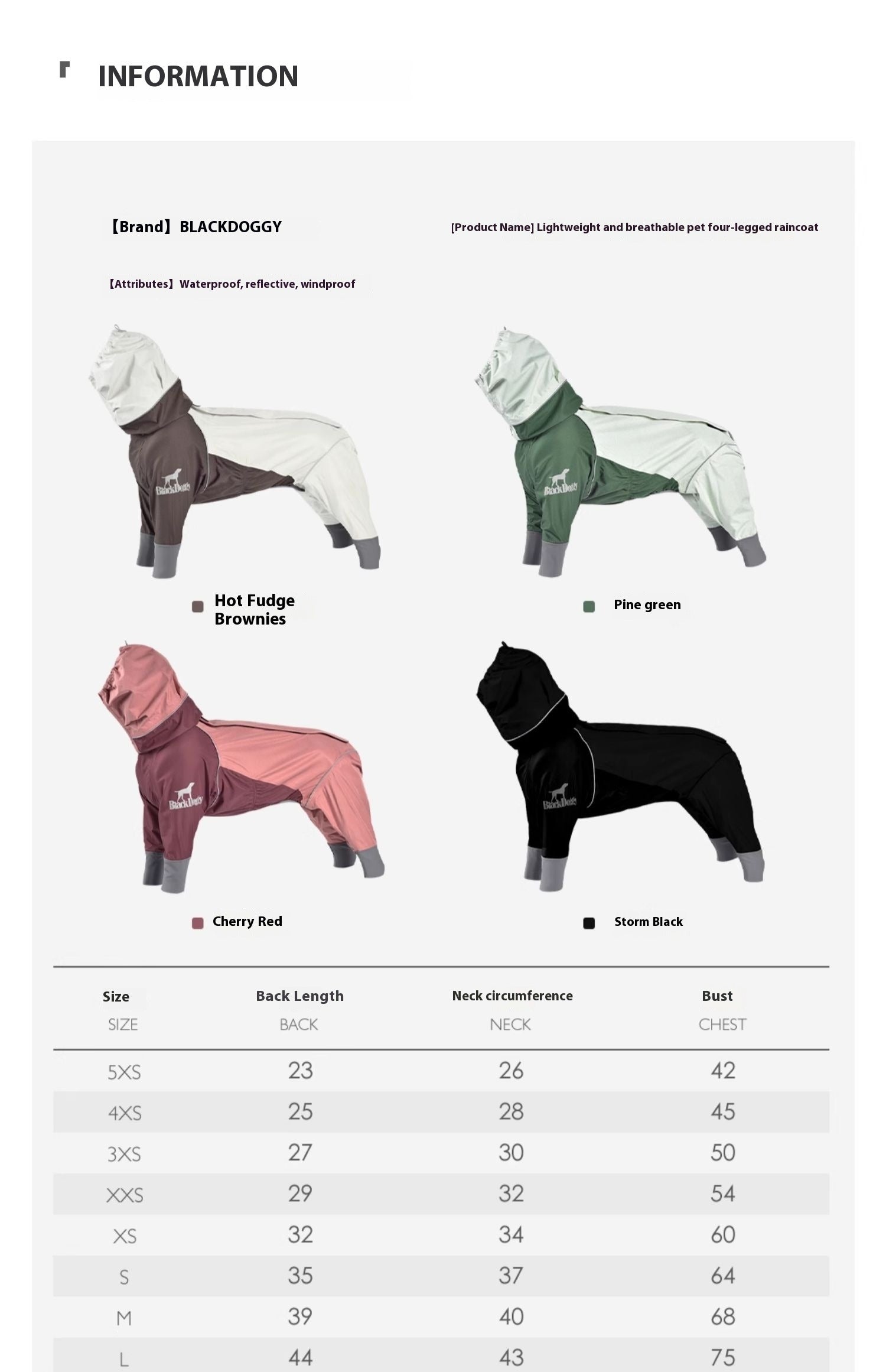 Waterproof Puppy Raincoat for Dogs