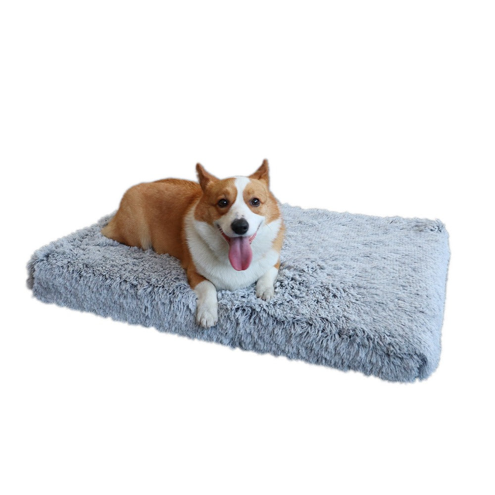Plush Square Pet Bed for Dogs and Cats