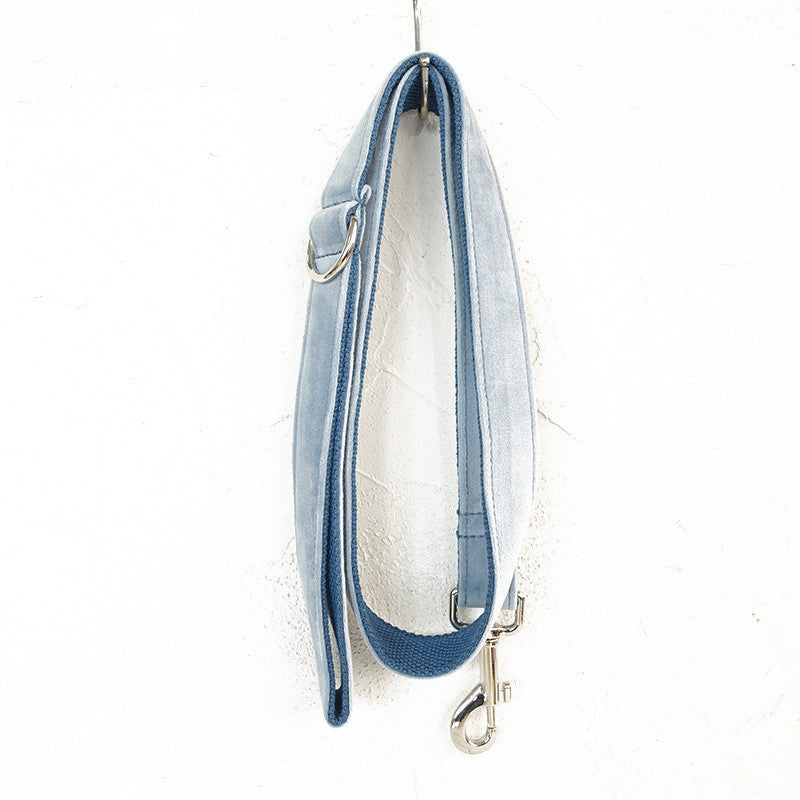 MUTTCO Dog Collar and Leash Set with Plush Material