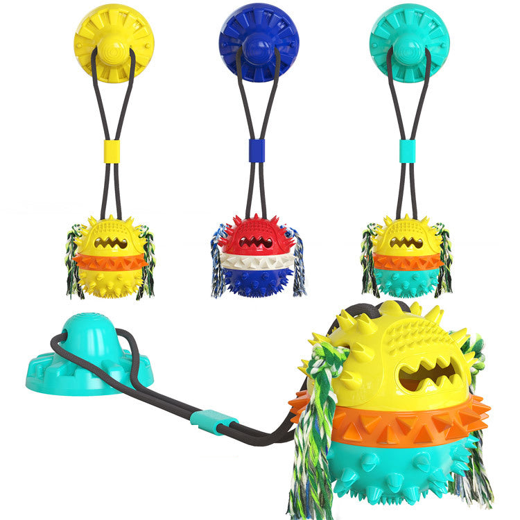 Durable Dog Toy with Biting Resistant Sucker