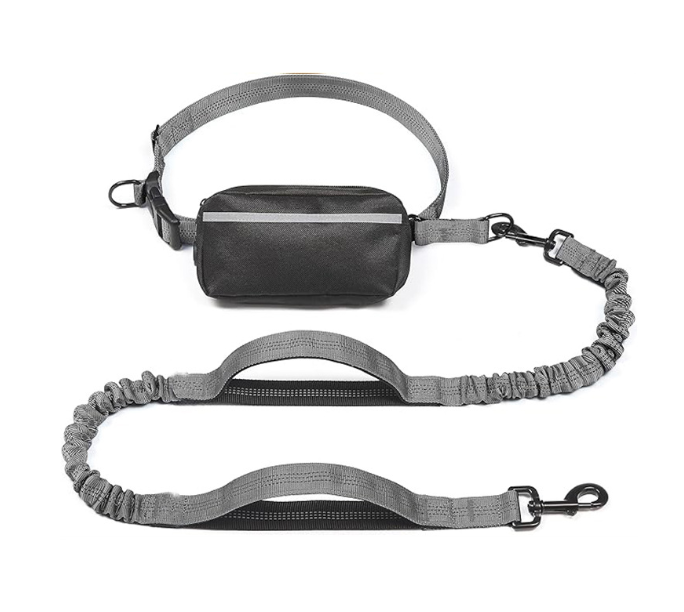 Reflective Hands-Free Dog Leash with Waist Pack