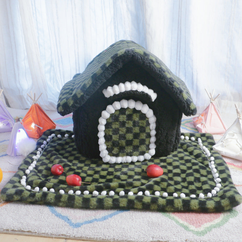Winter Cozy Dog House for Small Breeds and Cats