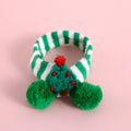 Knitted Woolen Striped Christmas Scarf for Pets