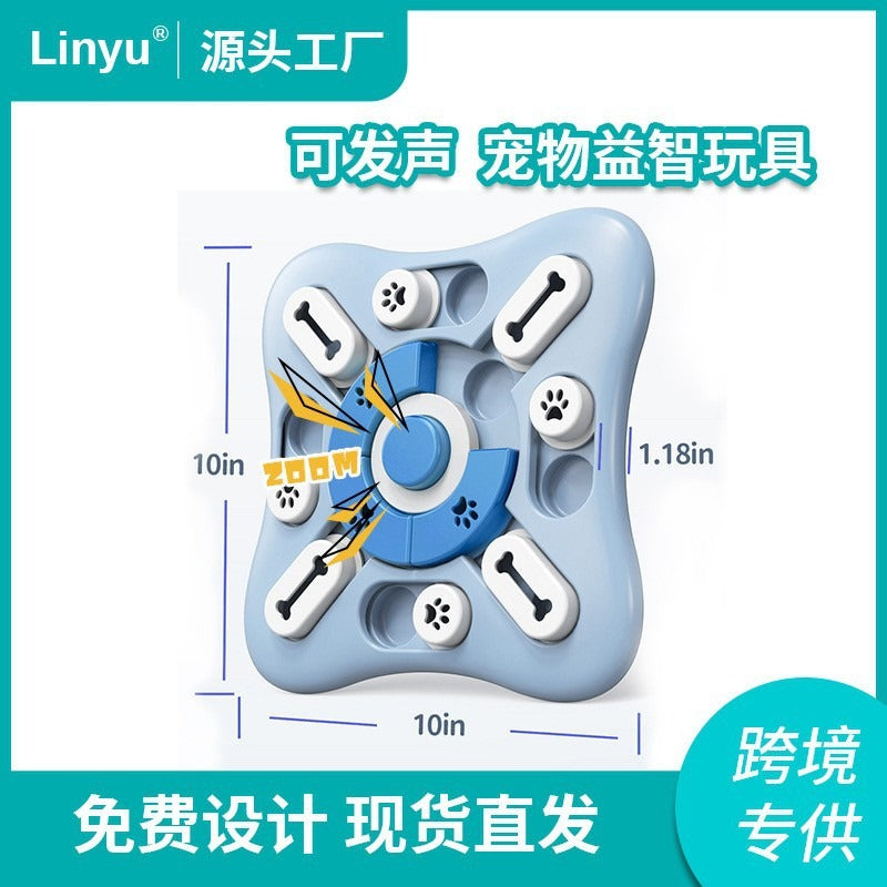 Pet Puzzle Slow Feed Dog Toy with Sound