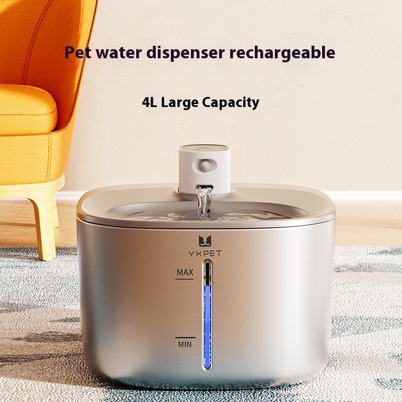 Smart Stainless Steel Wireless Pet Water Fountain