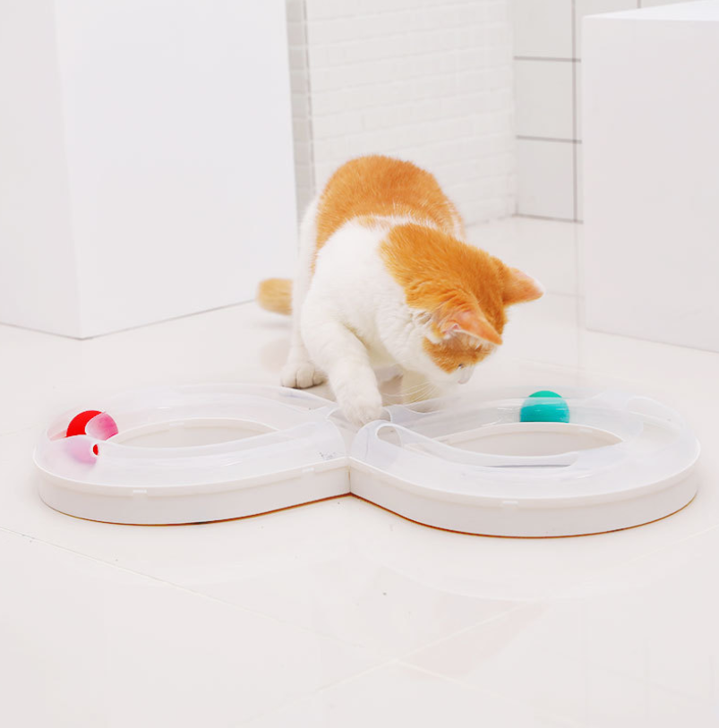 HOOPET Cat Toy Set with Spinning Wheel and Teaser