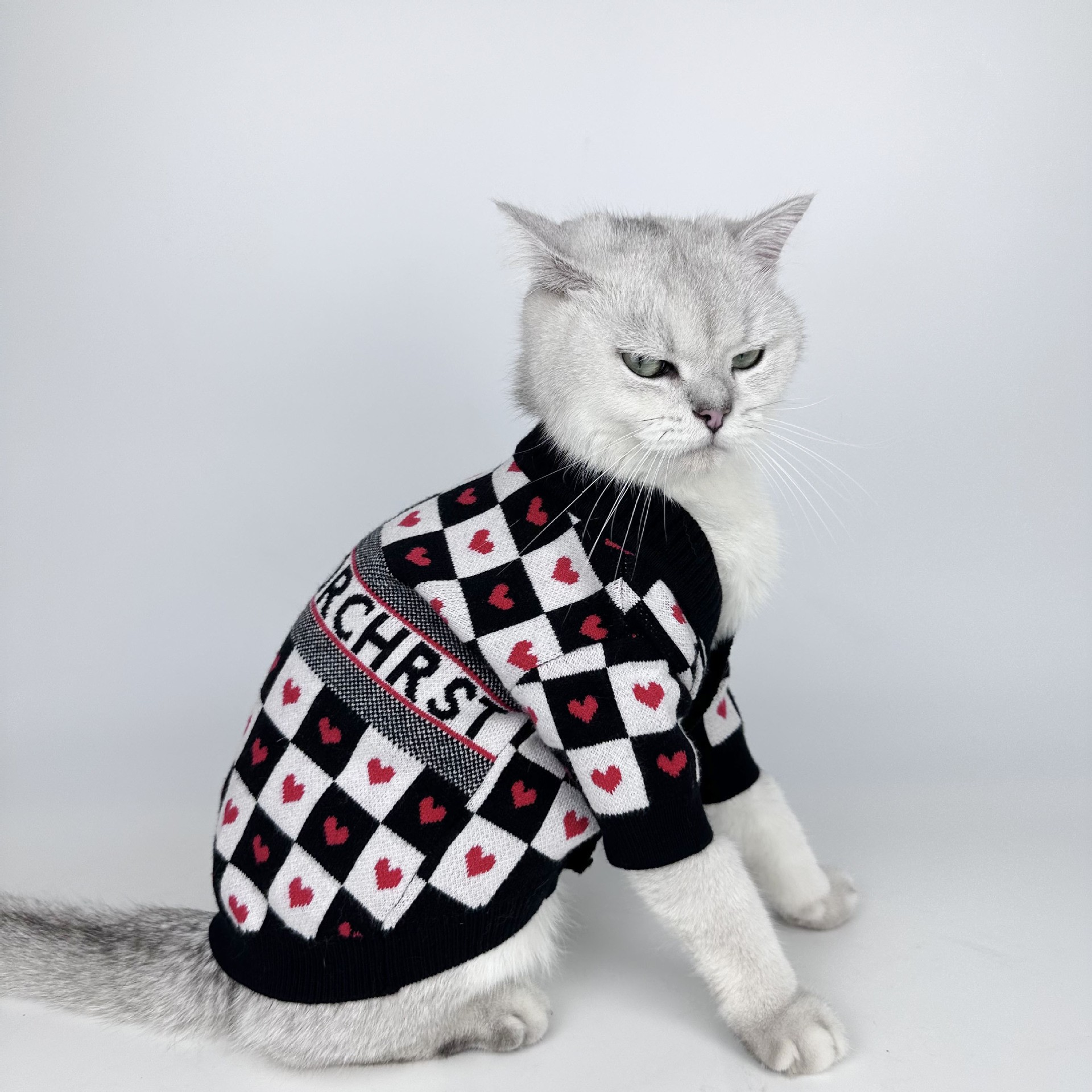 Checkerboard Black and White Dog Clothes for Pets