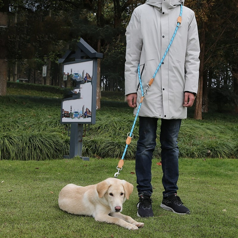 Multifunctional Leather Dog Leash