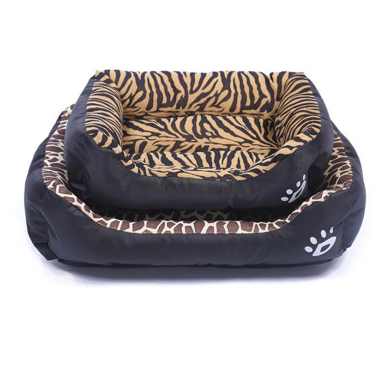 Four-Season Fleece-Lined Pet Cushion Bed