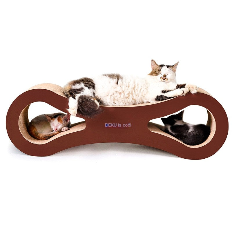 Deku Corrugated Paper Cat Scratching Pad with Catnip