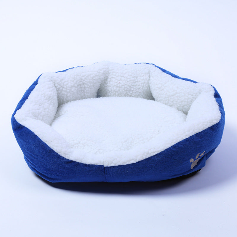 Removable Pet Bed with Warm Lamb Fleece for Dogs