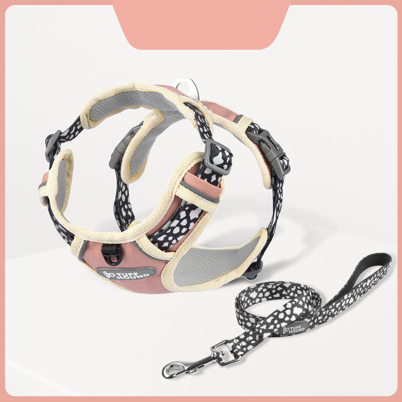 Pet Fashion Simple Chest Strap and Leash Set