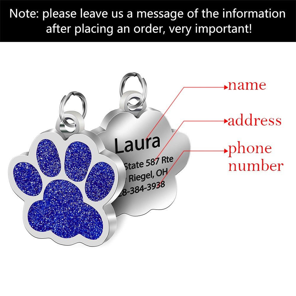 Stainless Steel Bone Pet ID Tag