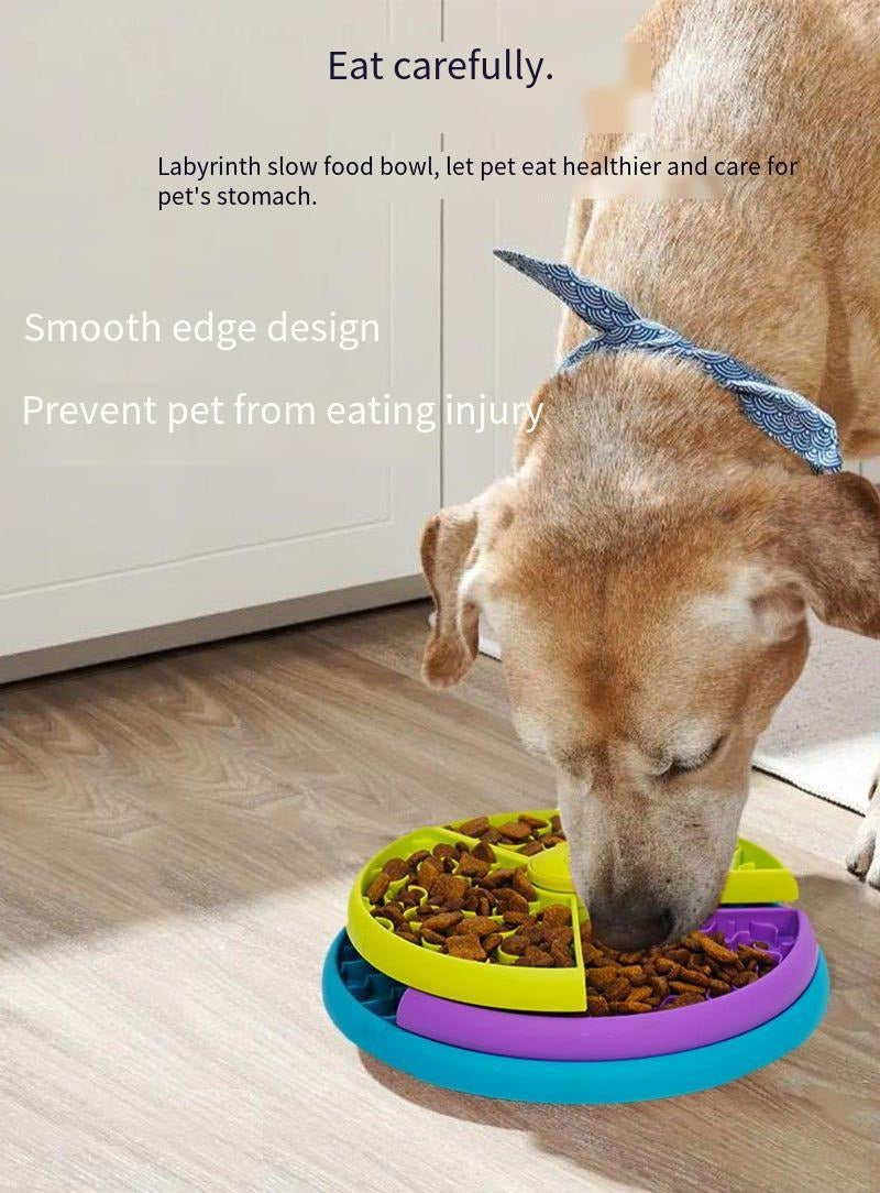 3-Layer Pet Slow Food Bowl Puzzle Feeder