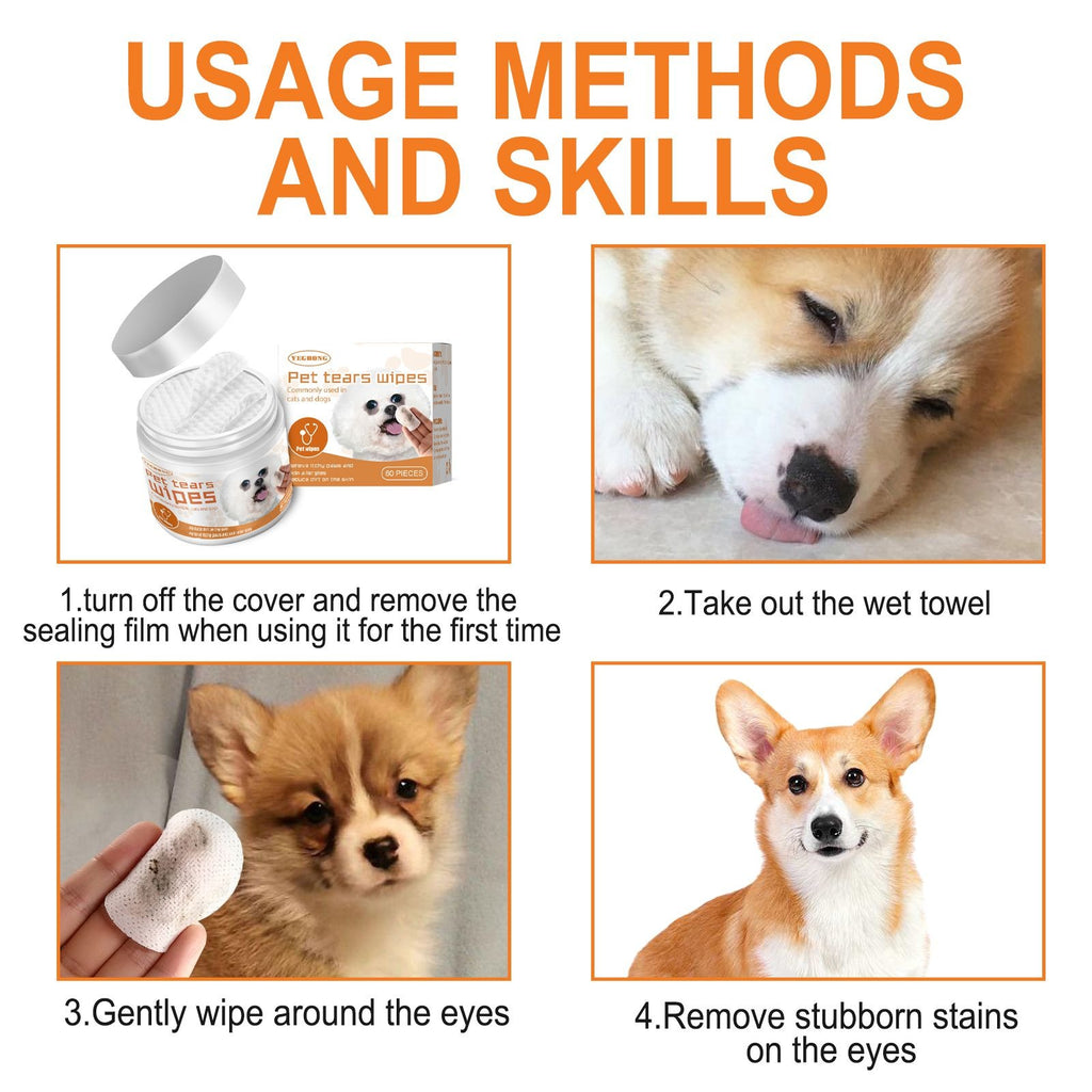 Pet Tear Stain Removal Wet Wipes