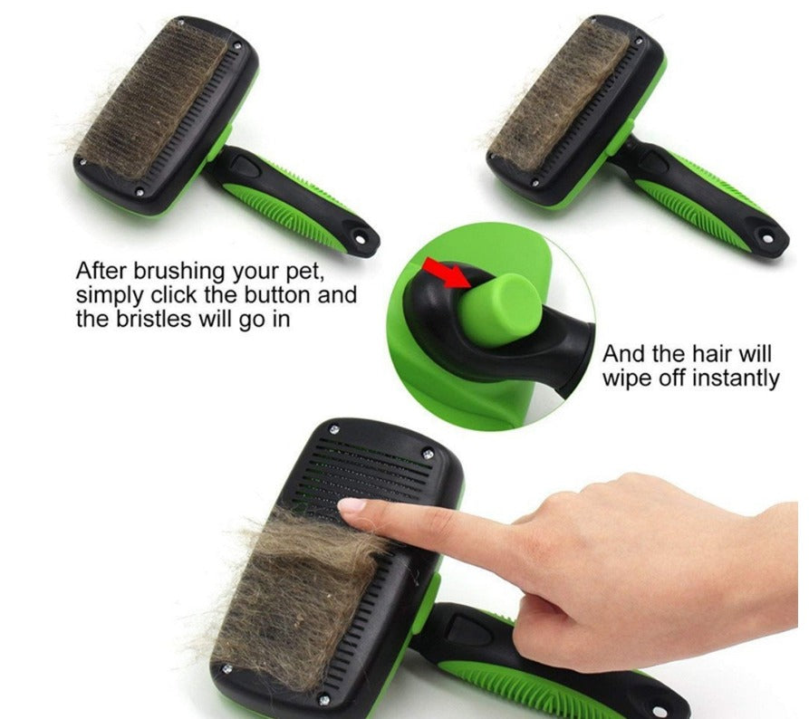 Self-Cleaning Pet Slicker Brush