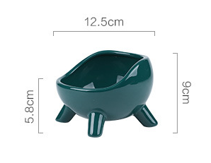 Ceramic Cat Bowl with Neck Support for Pets