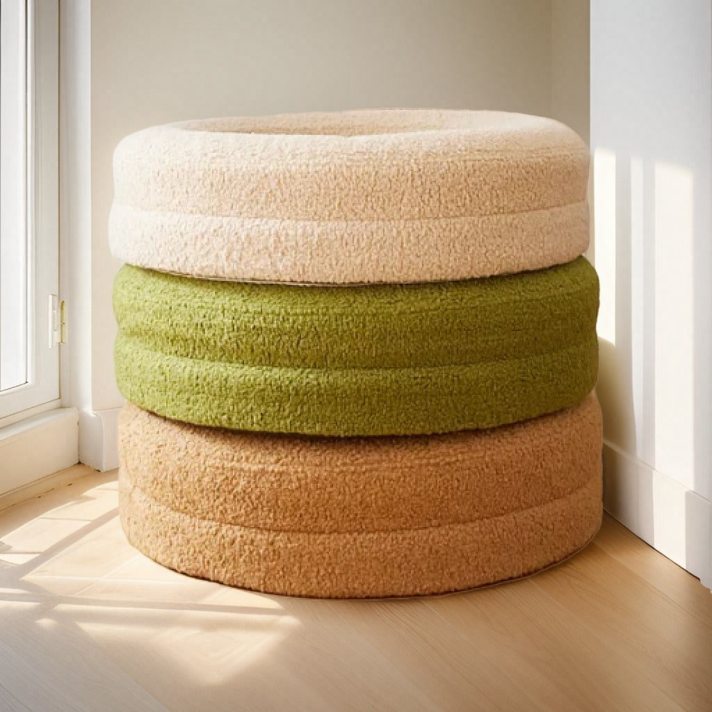 Solid Color Round Pet Bed Cat Nest