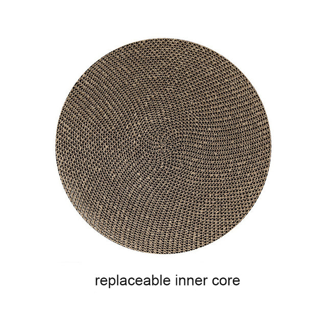 Round Cat Grip Plate with Replaceable Compass Toy